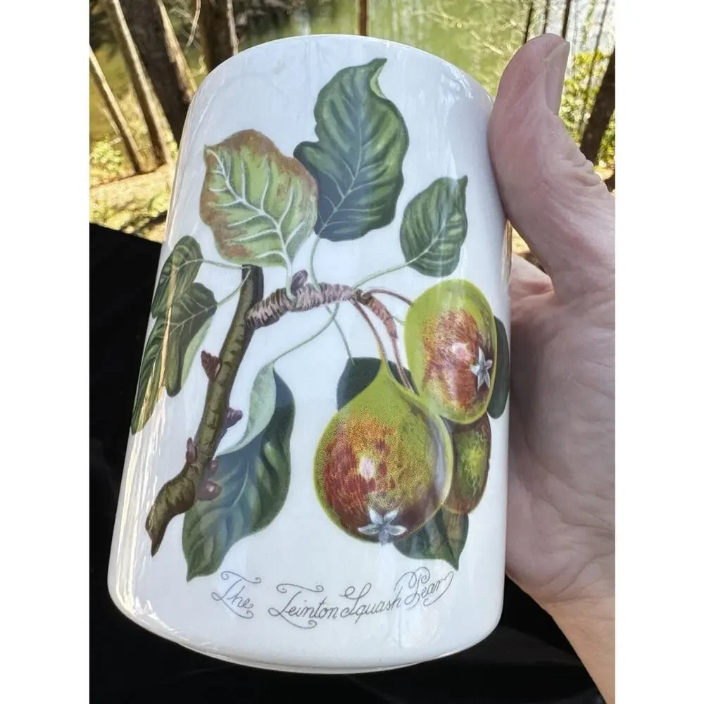 Portmerion The Tienton Squash Pear 5.5” Canister Wooden Lid EUC! -A26